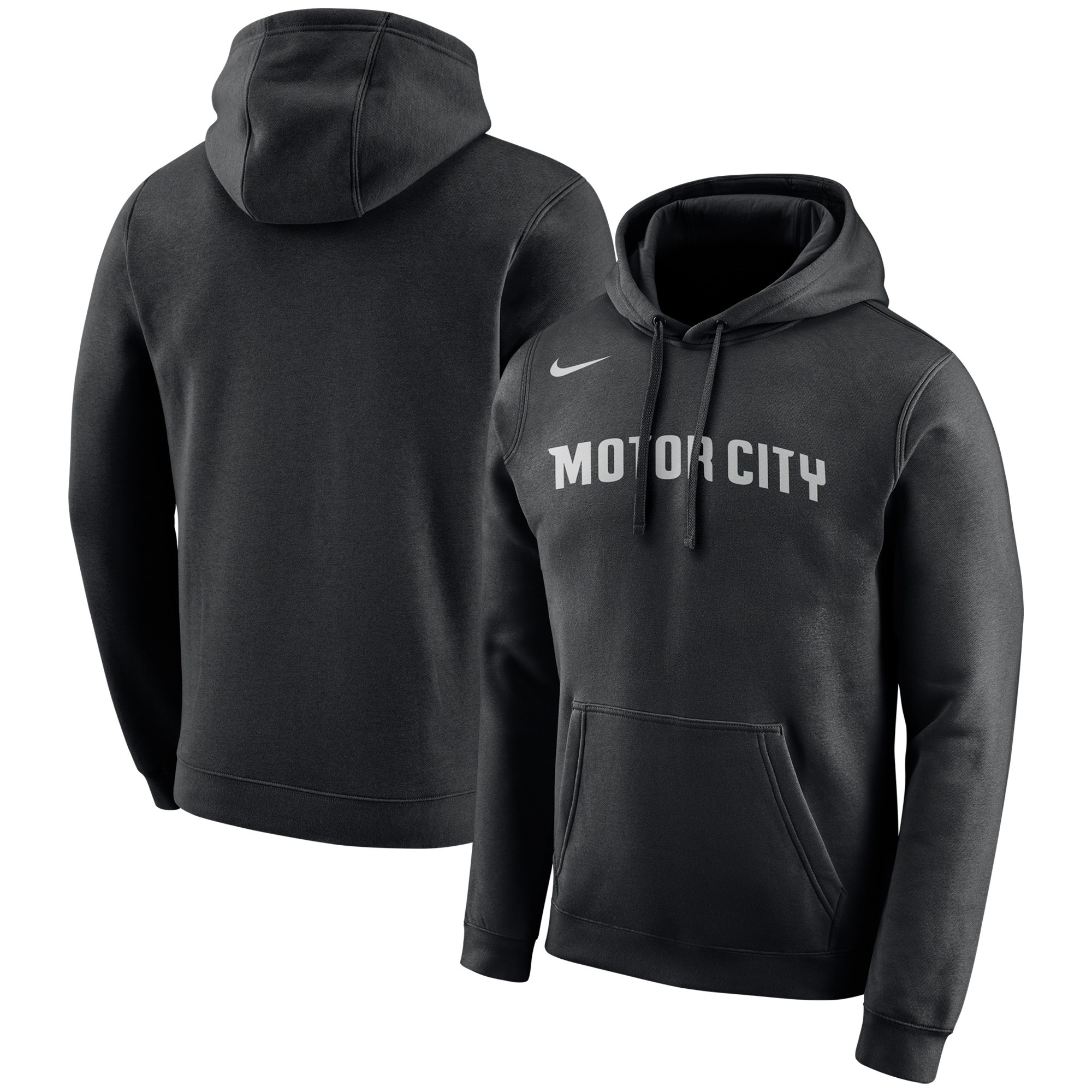 Detroit Pistons Nike City Edition Logo Essential Pullover Hoodie Black