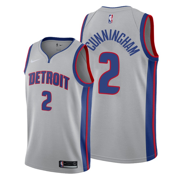 Detroit Pistons #2 Cade Cunningham Gray Jersey 2021 NB.1