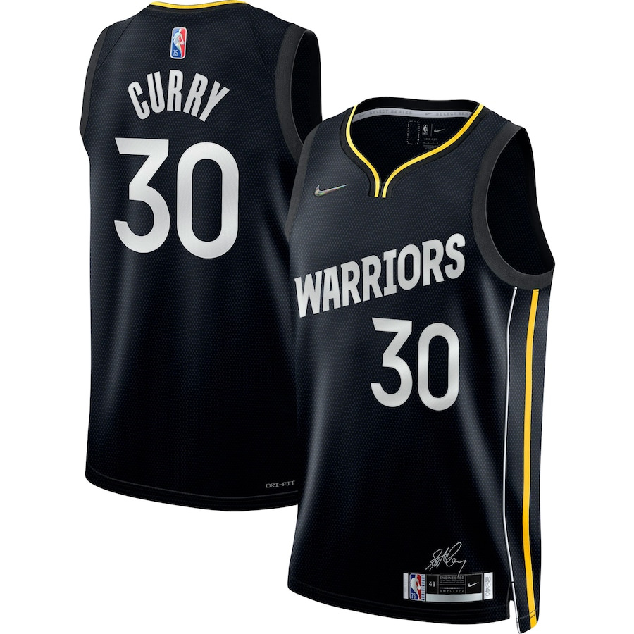 Golden State Warriors #30 Stephen Curry Men's Nike 2022 Select Series MVP Swingman Jersey - Black