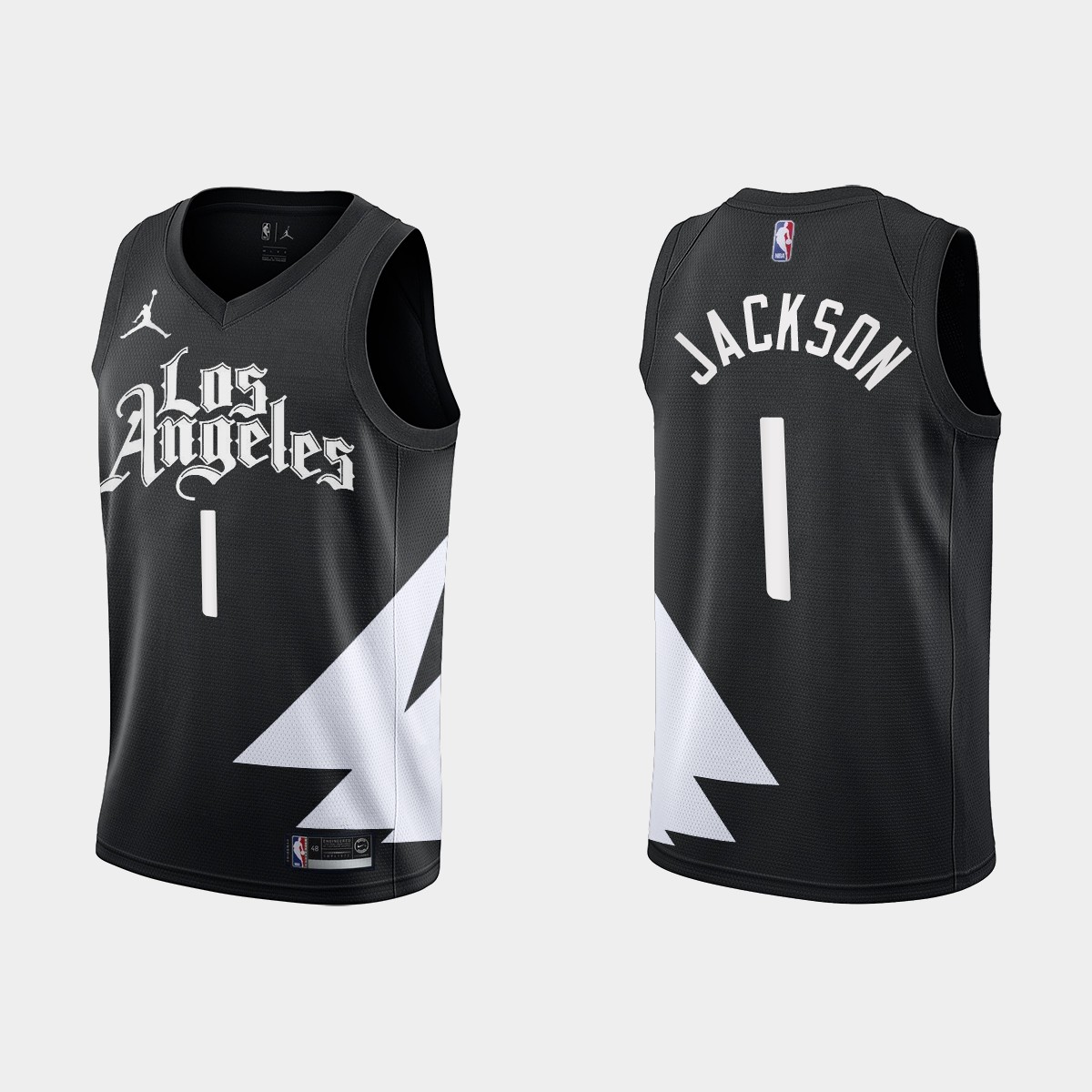 Los Angeles Clippers #1 Reggie Jackson Black Men's Nike NBA 2022-23 Statement Edition Jersey