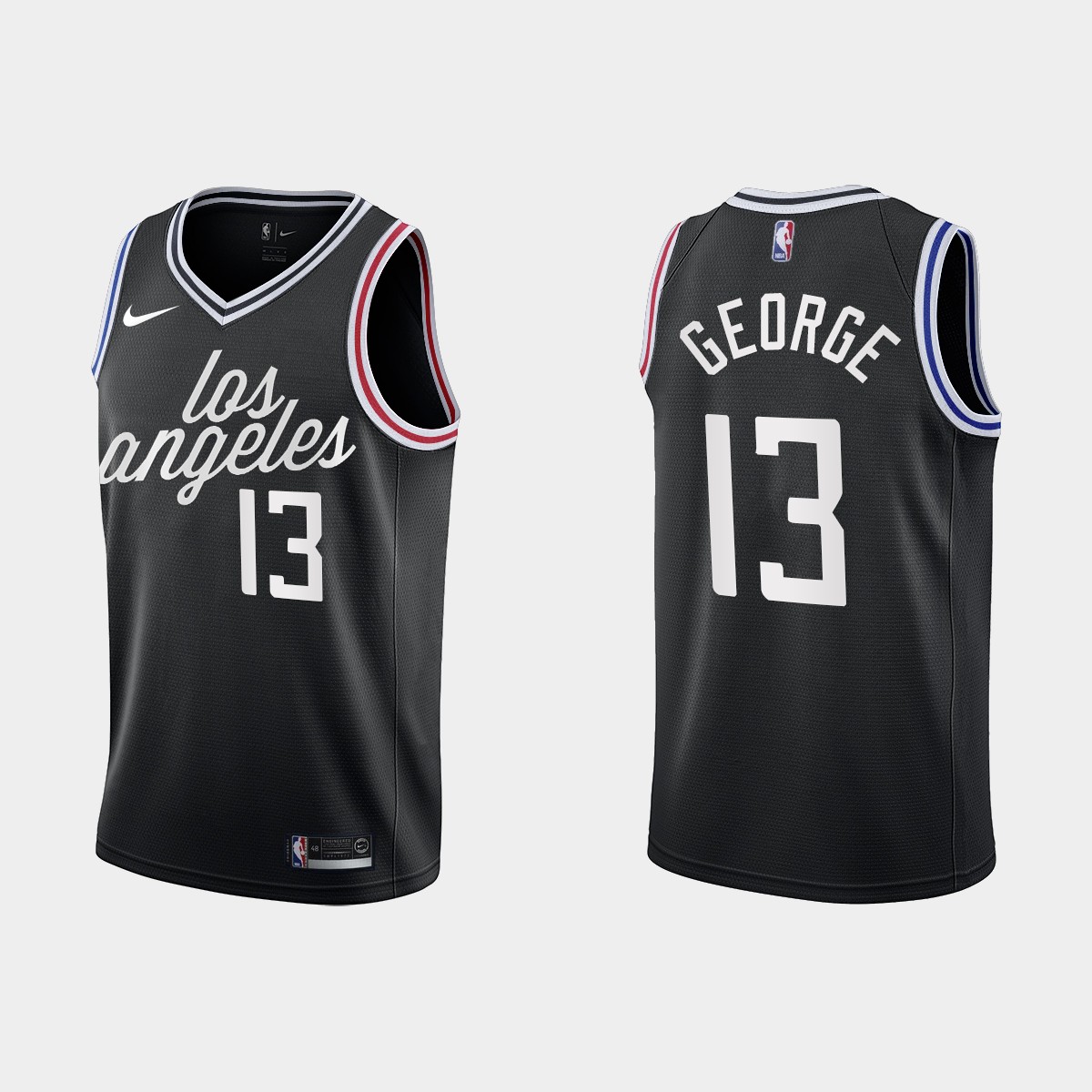 Los Angeles Clippers #13 Paul George Men's Nike Black 2022-23 NBA Jersey - City Edition