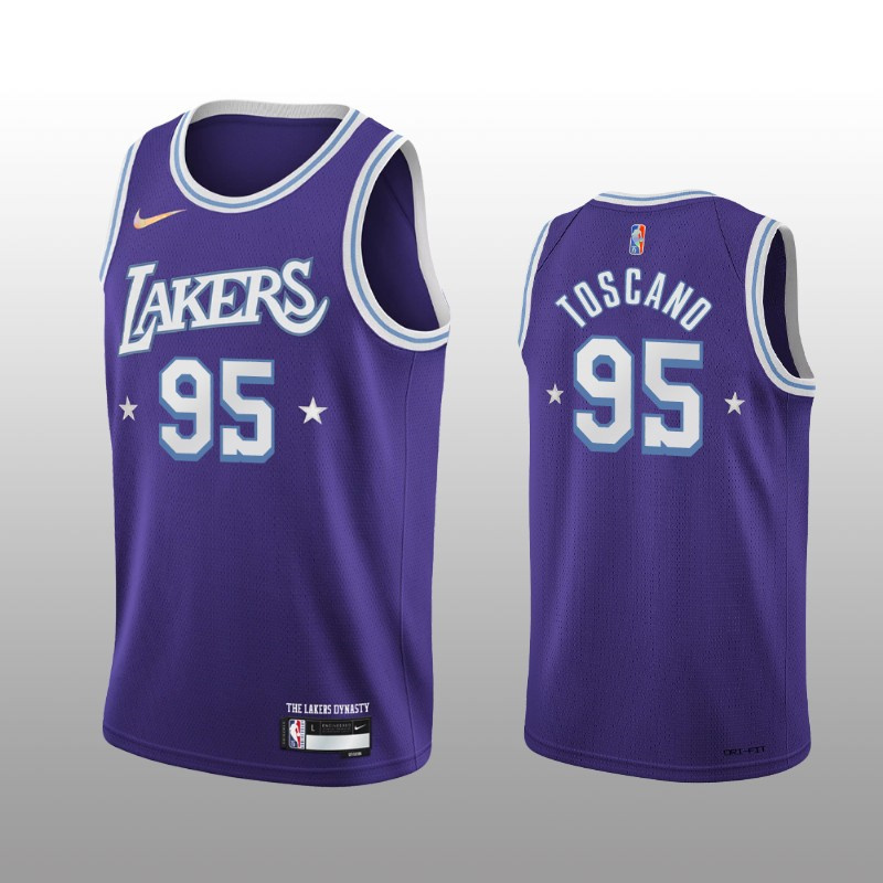 Los Angeles Lakers #95 Juan Toscano-Anderson Men's Nike 75th Anniversary Purple City Jersey