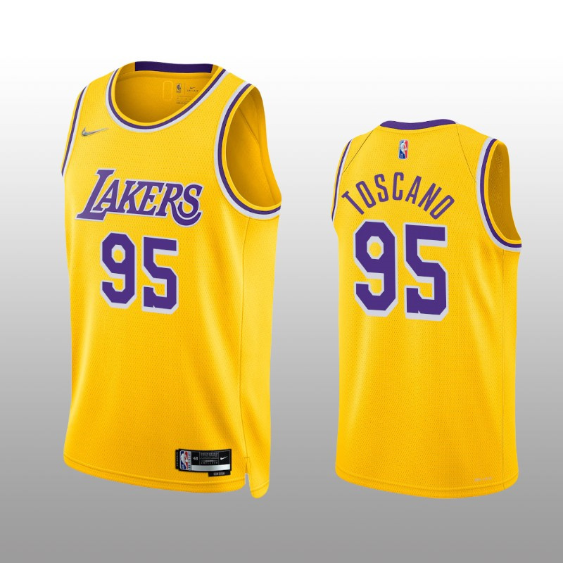 Los Angeles Lakers #95 Juan Toscano-Anderson Men's Nike Gold NBA 75th Icon Jersey