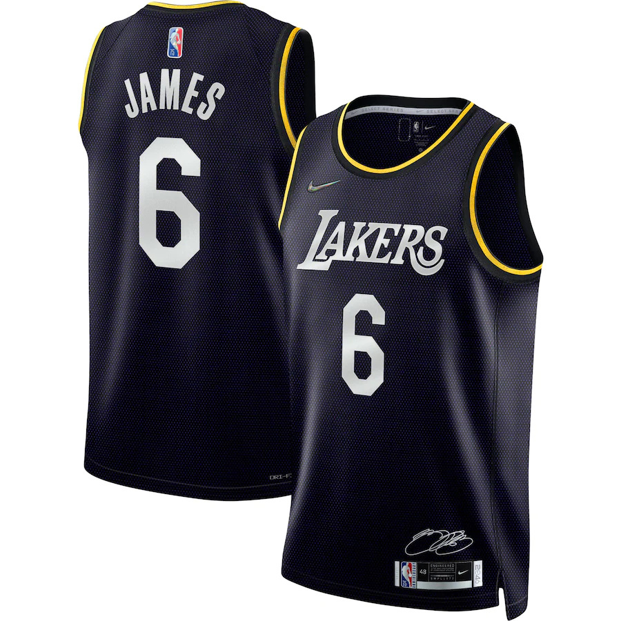 Los Angeles Lakers #6 LeBron James Black Men's Nike 2022 Select Series MVP Swingman Jersey