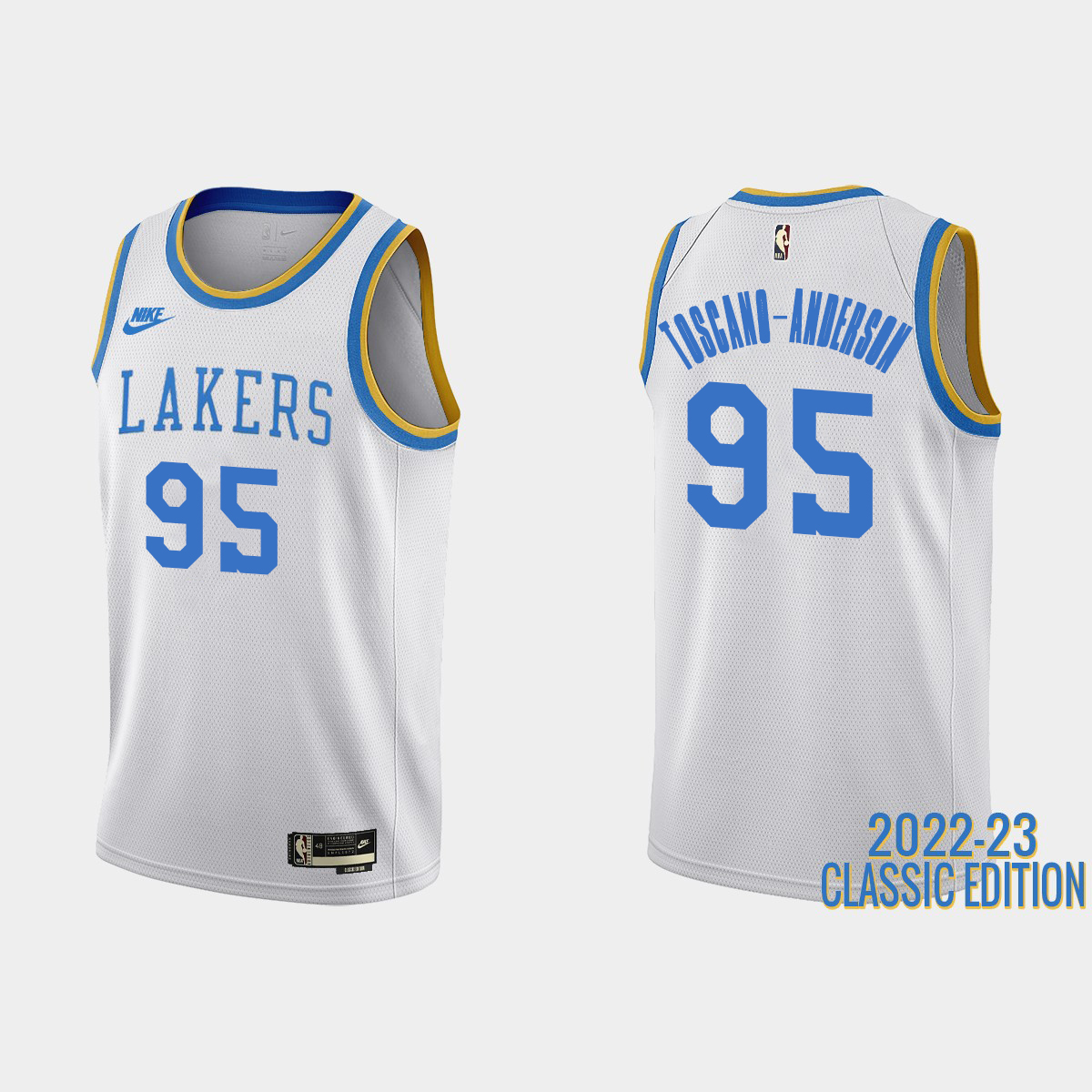 Los Angeles Lakers #95 Juan Toscano-Anderson White Men's Nike NBA 2022-23 Classic Edition Jersey