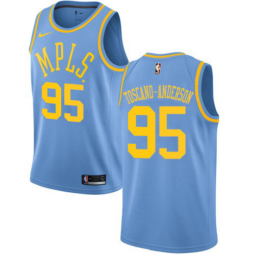 Nike Lakers #95 Juan Toscano-Anderson Royal Blue NBA Swingman Hardwood Classics Jersey