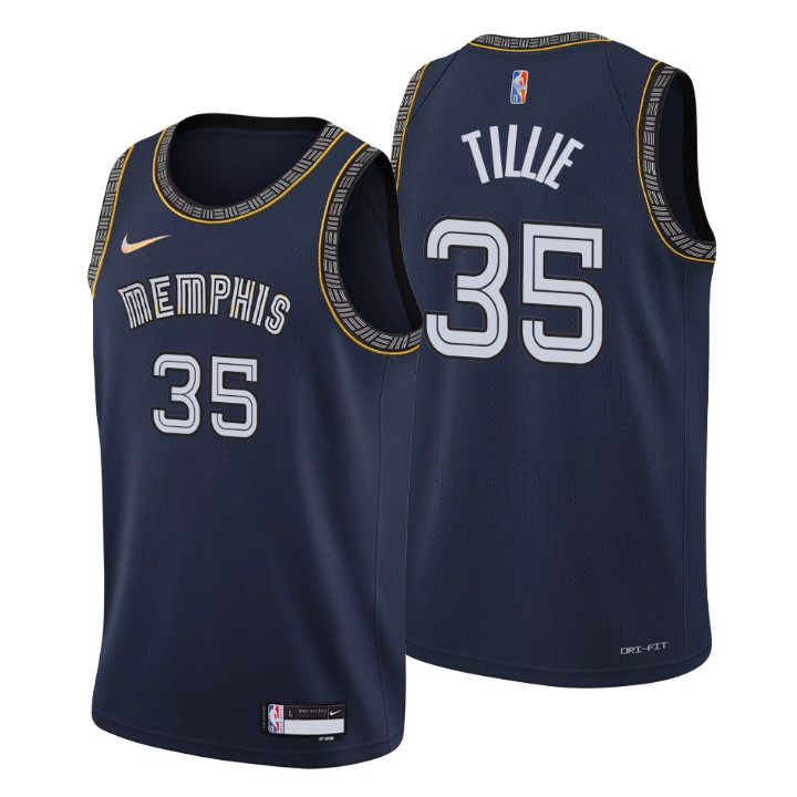 Memphis Grizzlies #35 Killian Tillie Men's Nike Navy 2021/22 Swingman NBA Jersey - City Edition