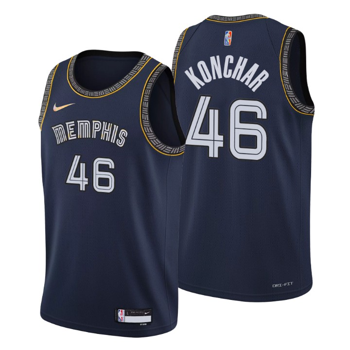 Memphis Grizzlies #46 John Konchar Men's Nike Navy 2021/22 Swingman NBA Jersey - City Edition