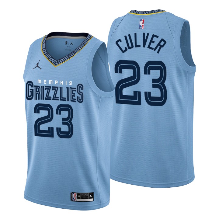 Nike Grizzlies #23 Jarrett Culver Men's 2022-23 Statement Edition NBA Jersey - Blue