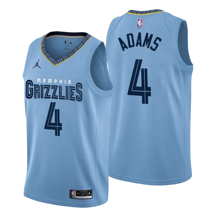 Nike Grizzlies #4 Steven Adams Men's 2022-23 Statement Edition NBA Jersey - Blue