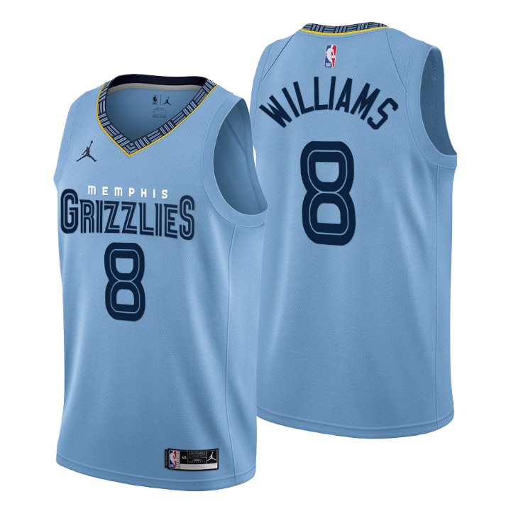 Nike Grizzlies #8 Ziaire Williams Men's 2022-23 Statement Edition NBA Jersey - Blue