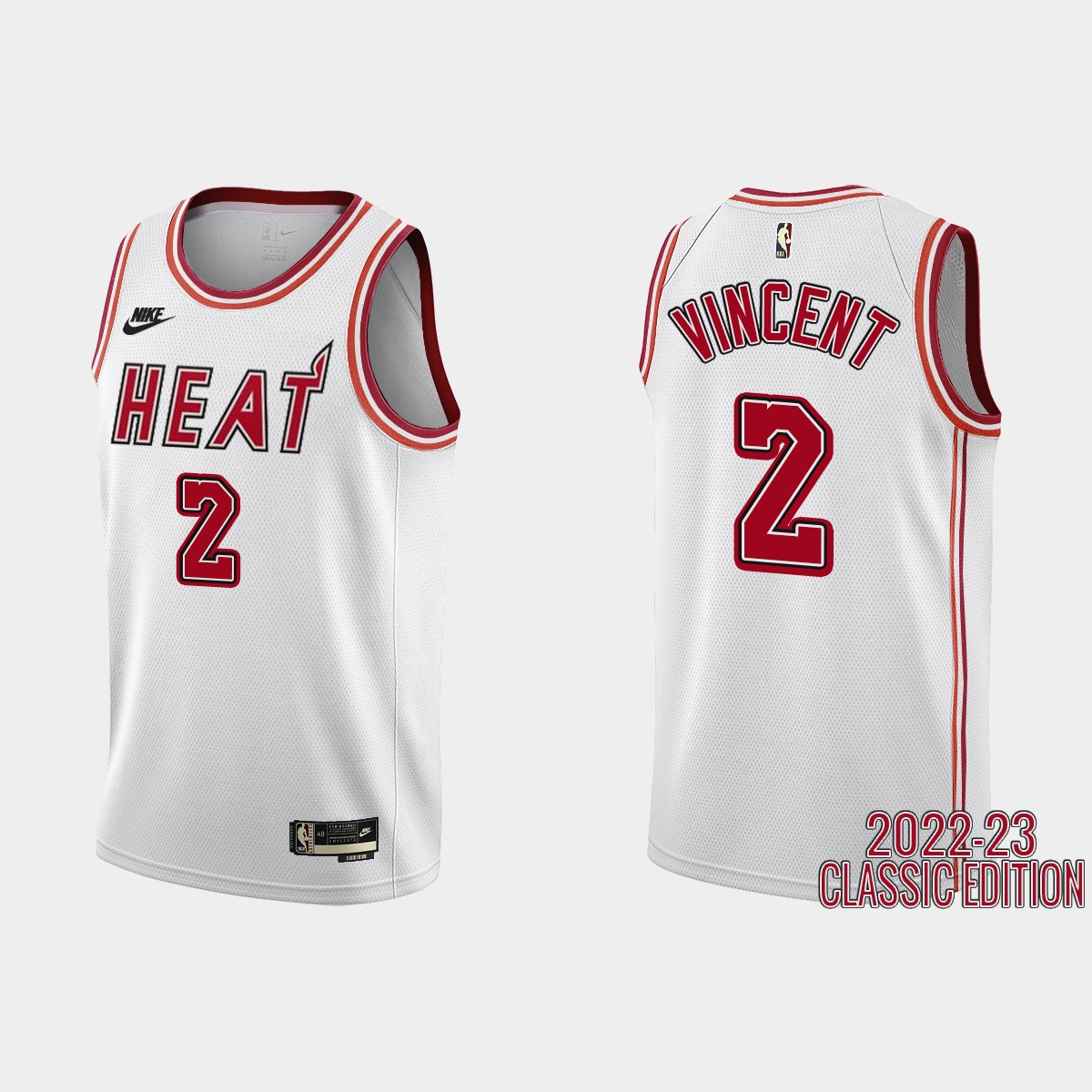 Miami Heat #2 Gabe Vincent White Men's Nike NBA 2022-23 Classic Edition Jersey