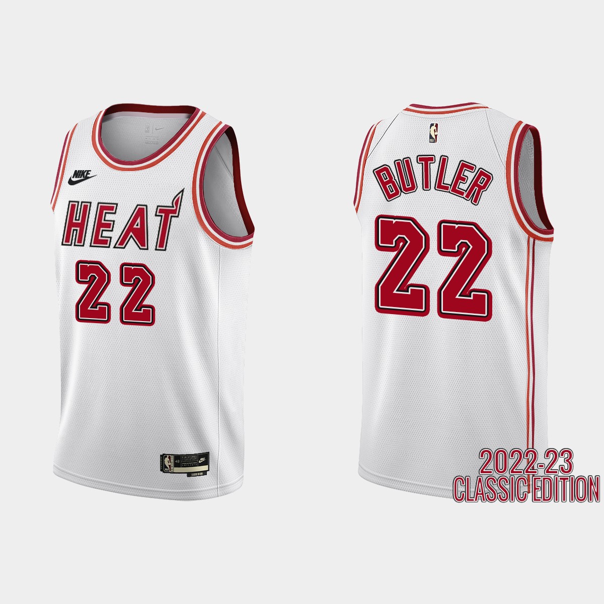 Miami Heat #22 Jimmy Butler White Men's Nike NBA 2022-23 Classic Edition Jersey