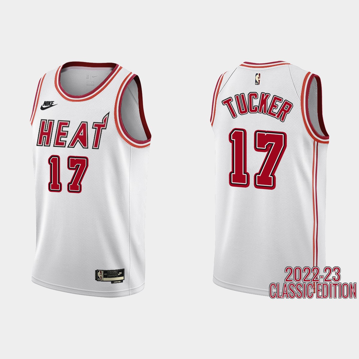 Miami Heat #17 P.J.Tucker White Men's Nike NBA 2022-23 Classic Edition Jersey