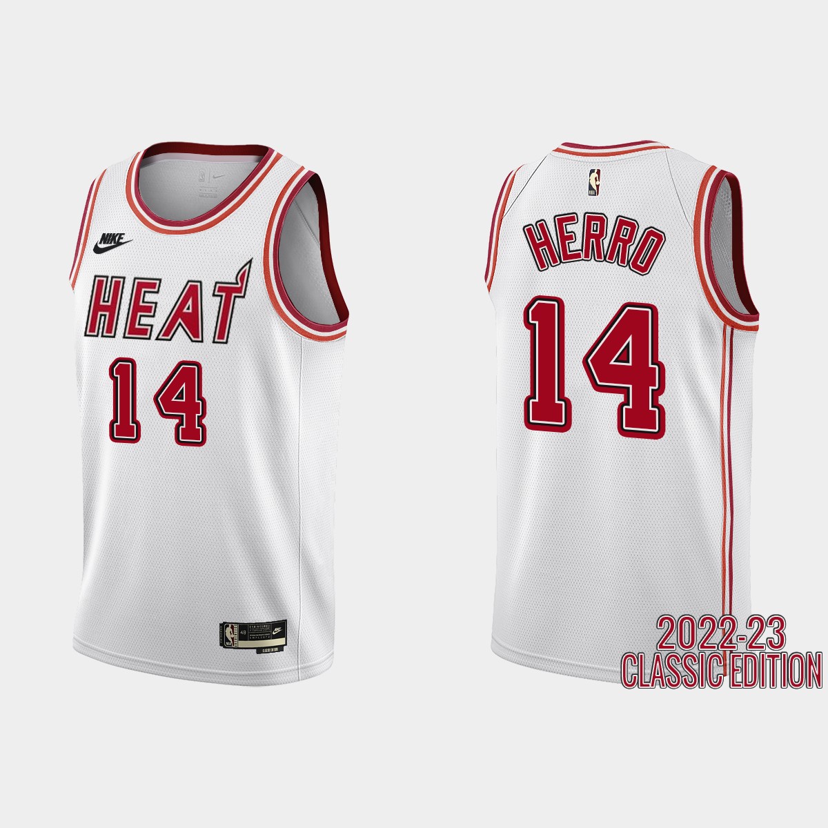 Miami Heat #14 Tyler Herro White Men's Nike NBA 2022-23 Classic Edition Jersey