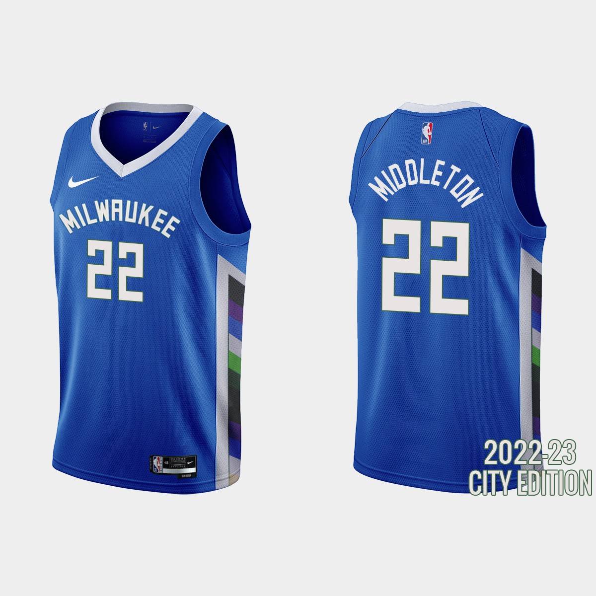 Milwaukee Bucks #24 Pat Connaughton Men's Nike Blue 2022-23 NBA Jersey - City Edition