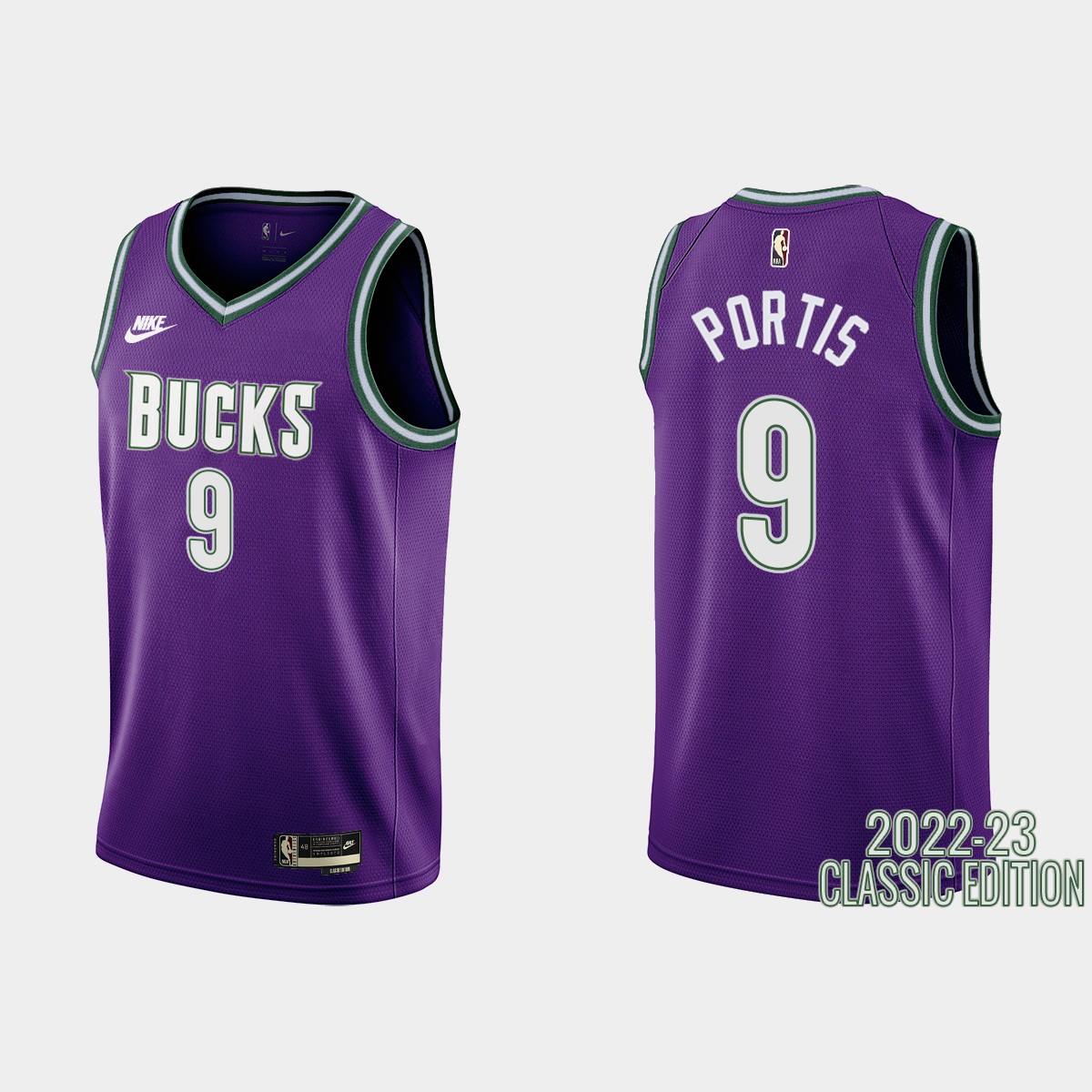 Milwaukee Bucks #9 Bobby Portis Purple Men's Nike NBA 2022-23 Classic Edition Jersey