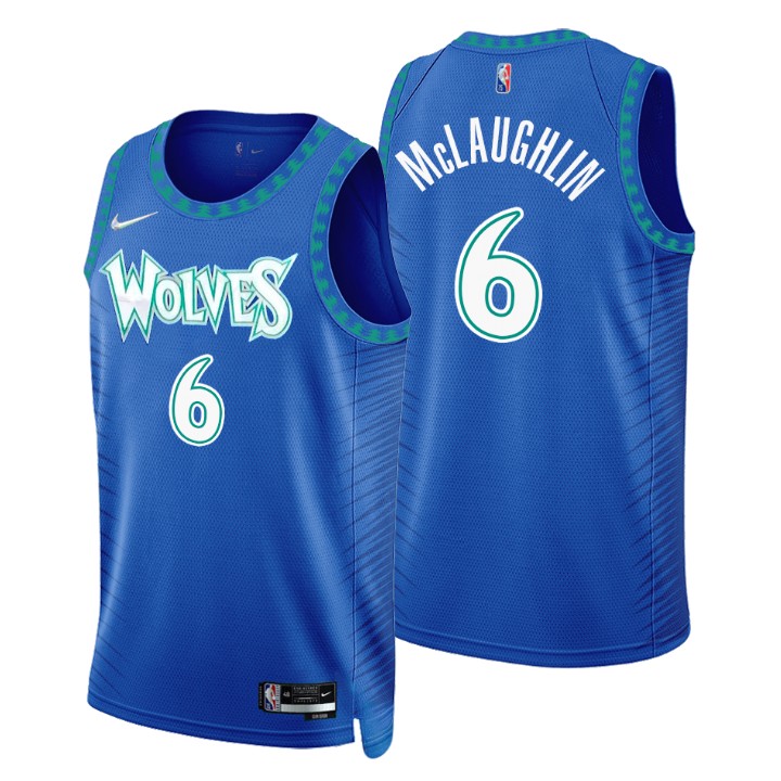 Minnesota Timberwolves #6 Jordan McLaughlin Men's Nike Royal 2021/22 Swingman NBA Jersey - City Edition