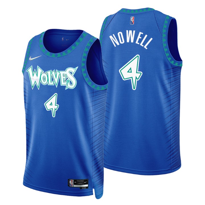 Minnesota Timberwolves #4 Jaylen Nowell Men's Nike Royal 2021/22 Swingman NBA Jersey - City Edition