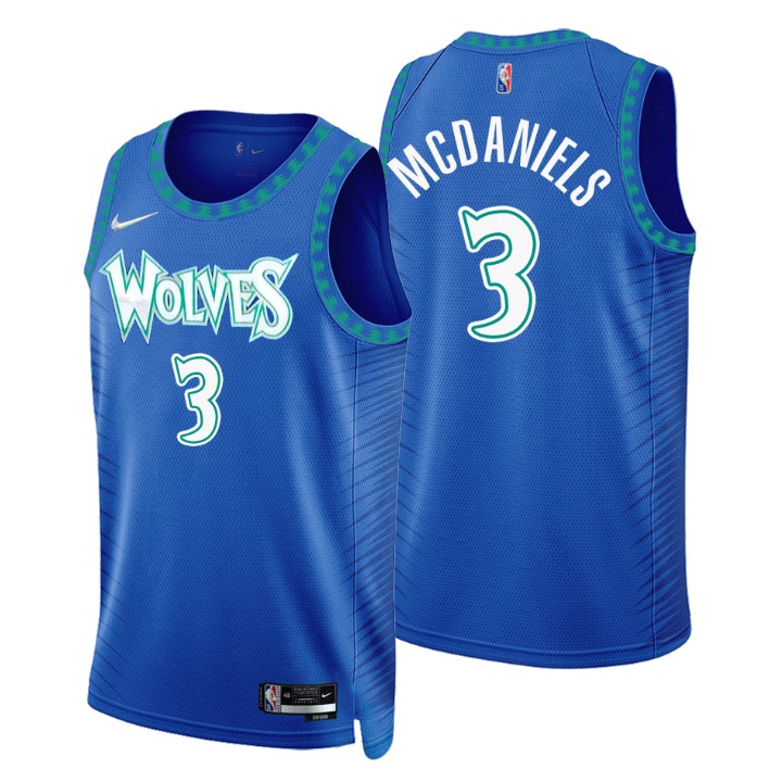 Minnesota Timberwolves #3 Jaden Mcdaniels Men's Nike Royal 2021/22 Swingman NBA Jersey - City Edition