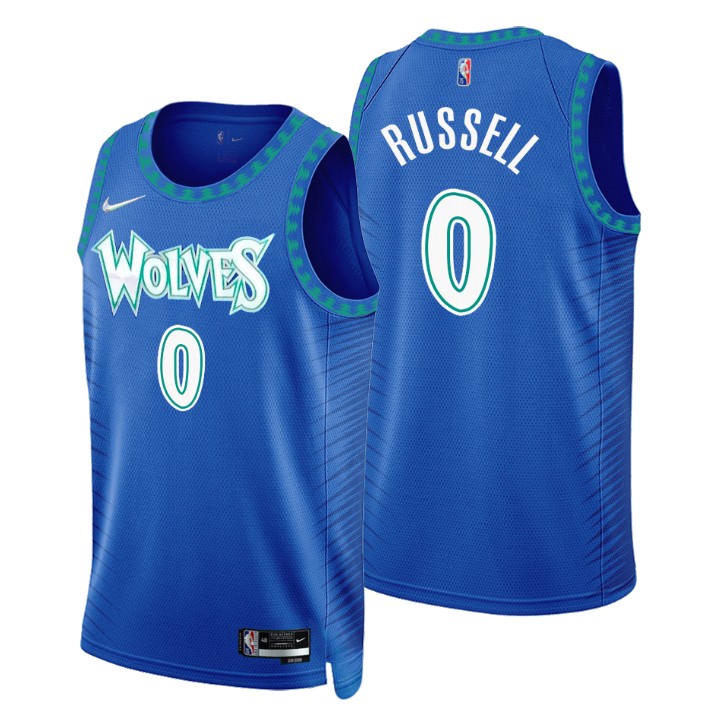 Minnesota Timberwolves #0 D'Angelo Russell Men's Nike Royal 2021/22 Swingman NBA Jersey - City Edition