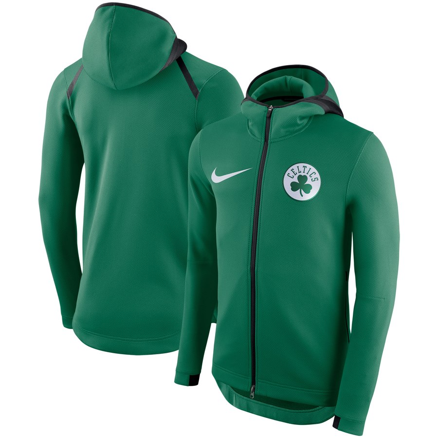 Boston Celtics Nike Showtime Therma Flex Performance Full-Zip Hoodie Kelly Green