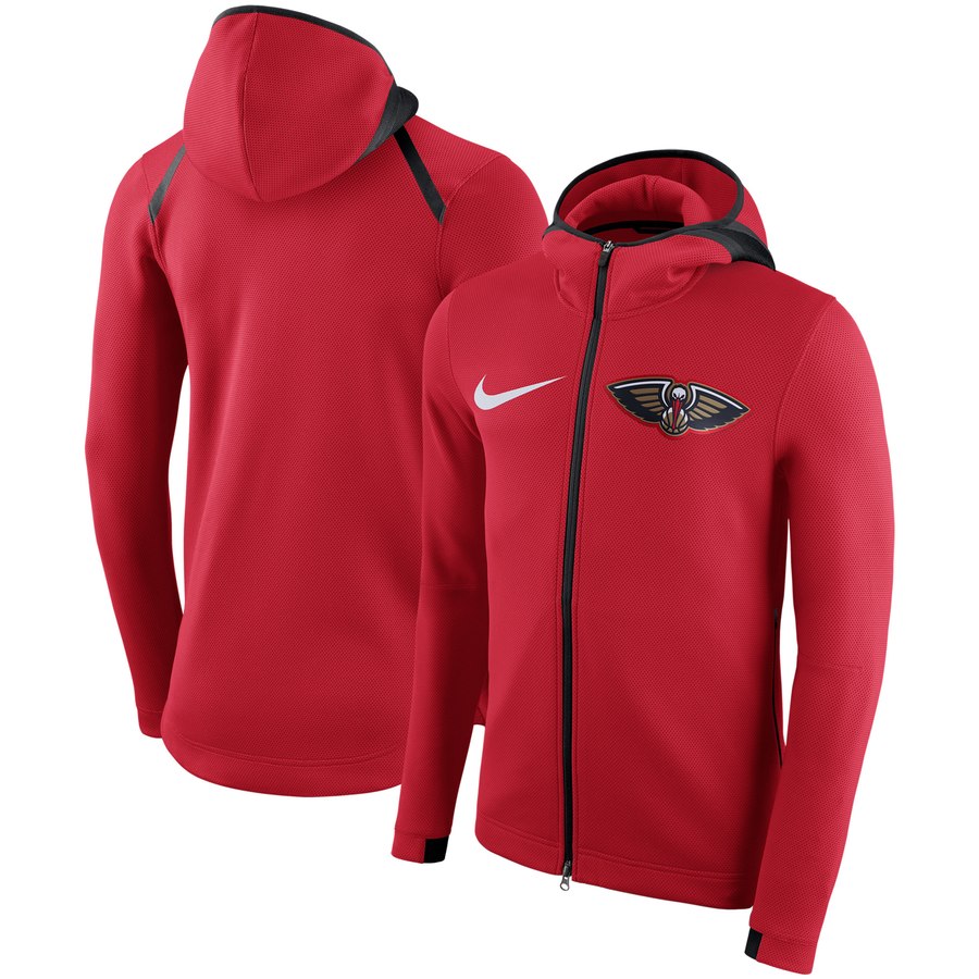 New Orleans Pelicans Nike Showtime Therma Flex Performance Full-Zip Hoodie Red