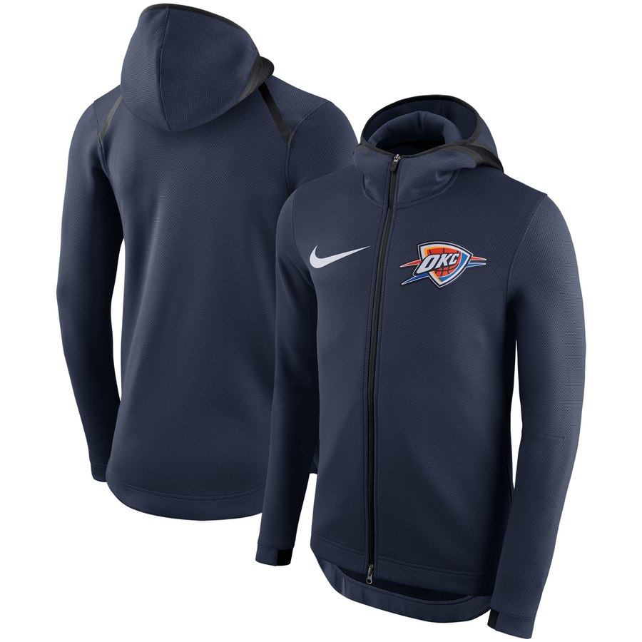 Oklahoma City Thunder Nike Showtime Therma Flex Performance Full-Zip Hoodie Navy