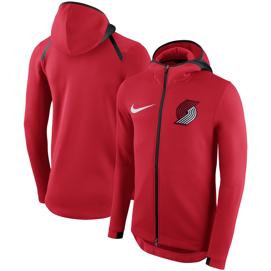 Portland Trail Blazers Nike Showtime Therma Flex Performance Full-Zip Hoodie Red