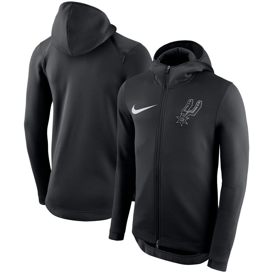 San Antonio Spurs Nike Showtime Therma Flex Performance Full-Zip Hoodie Black