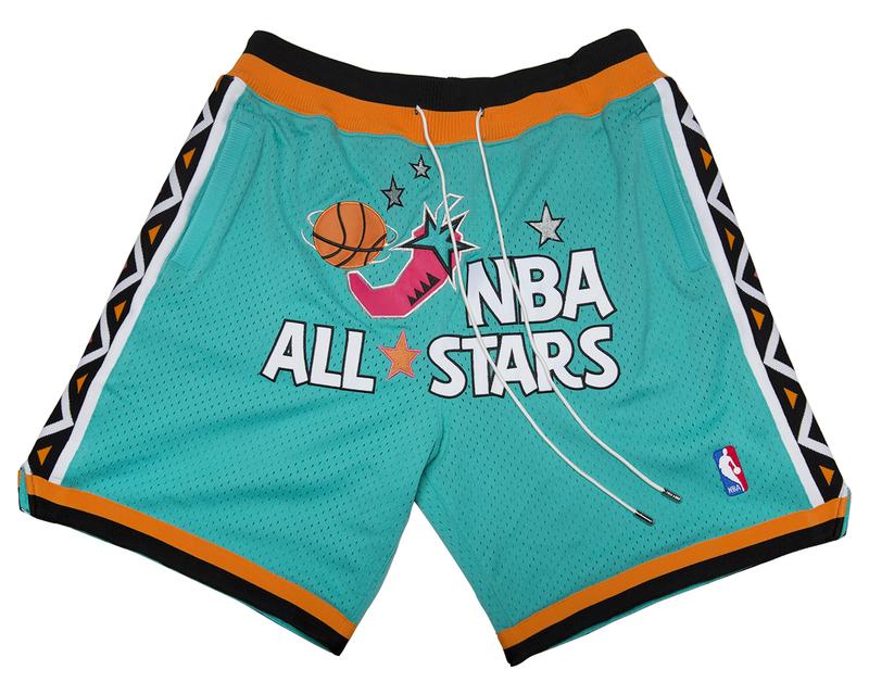 1996 All-Stars East Shorts (Teal) JUST DON By Mitchell & Ness