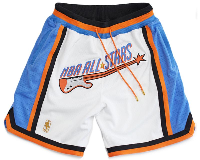 1997 All-Stars Shorts (White) JUST DON By Mitchell & Ness