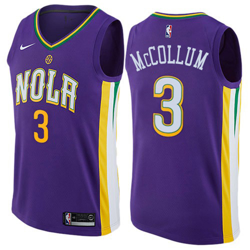 Nike Pelicans #3 C.J. McCollum Purple NBA Swingman City Edition Jersey