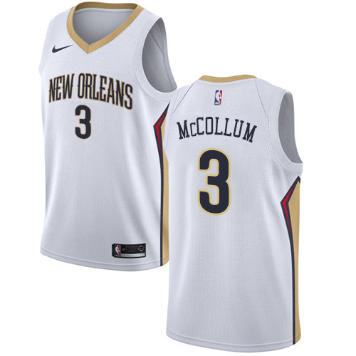 Nike Pelicans #3 C.J. McCollum White NBA Swingman Association Edition Jersey