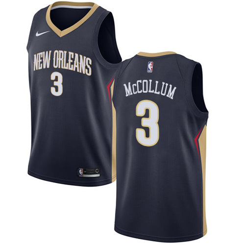 Nike Pelicans #3 C.J. McCollum Navy Men's 2021-22 NBA 75th Anniversary Diamond Swingman Jersey - Icon Edition