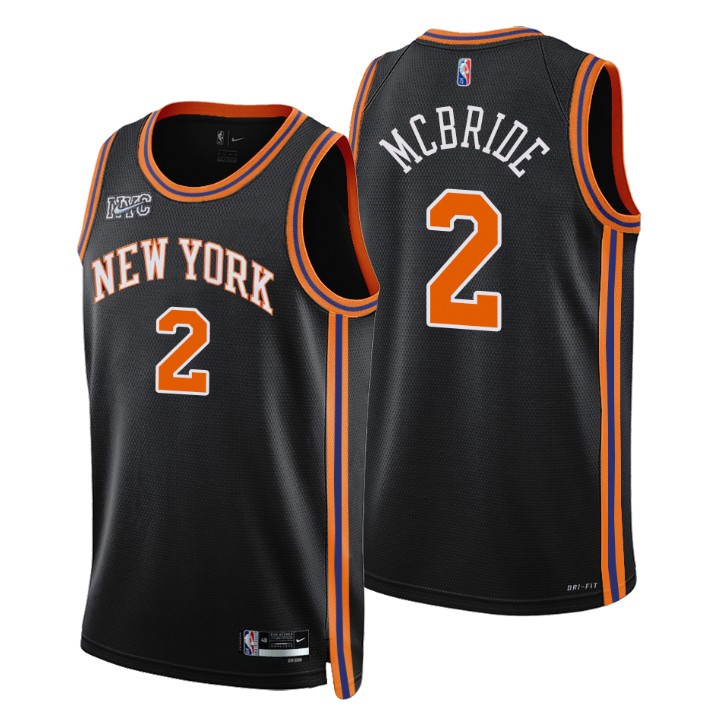 New York Knicks #2 Miles Mcbride Men's Nike Black 2021/22 Swingman NBA Jersey - City Edition