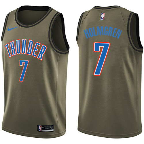 Nike Thunder #7 Chet Holmgren Green Salute to Service NBA Swingman Jersey