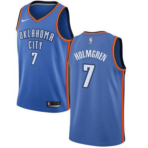 Nike Thunder #7 Chet Holmgren Blue Men's 2021-22 NBA 75th Anniversary Diamond Swingman Jersey - Icon Edition