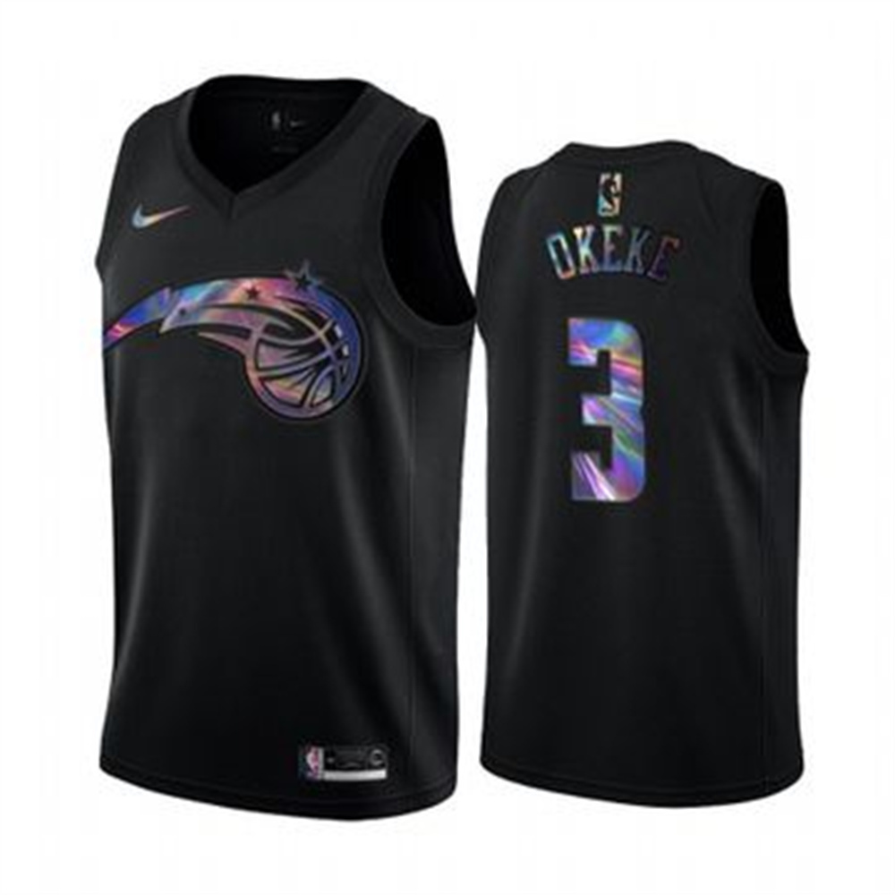 Nike Magic #3 Chuma Okeke Men's Iridescent Holographic Collection NBA Jersey - Black