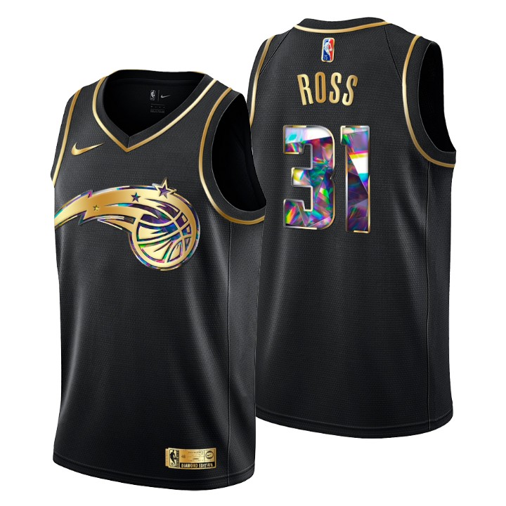 Orlando Magic #31 Terrence Ross Men's Golden Edition Diamond Logo 2021/22 Swingman Jersey - Black