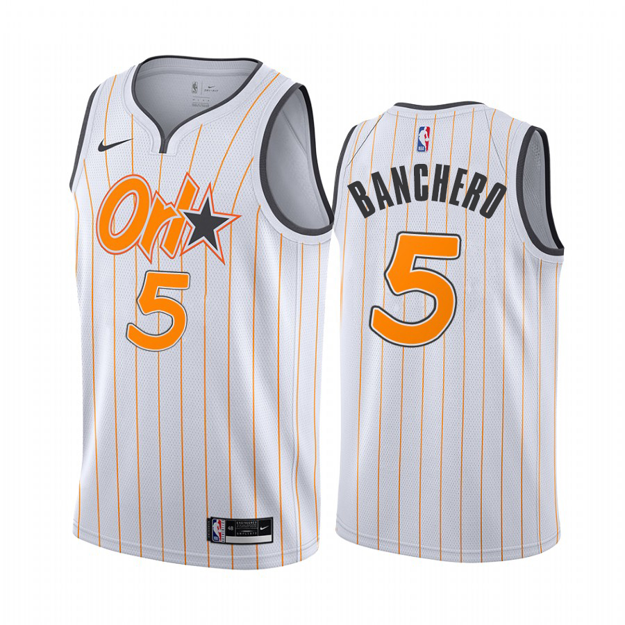 Nike Magic #5 Paolo Banchero White NBA Swingman 2020-21 City Edition Jersey