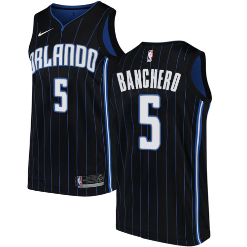 Nike Magic #5 Paolo Banchero Black NBA Swingman Statement Edition Jersey