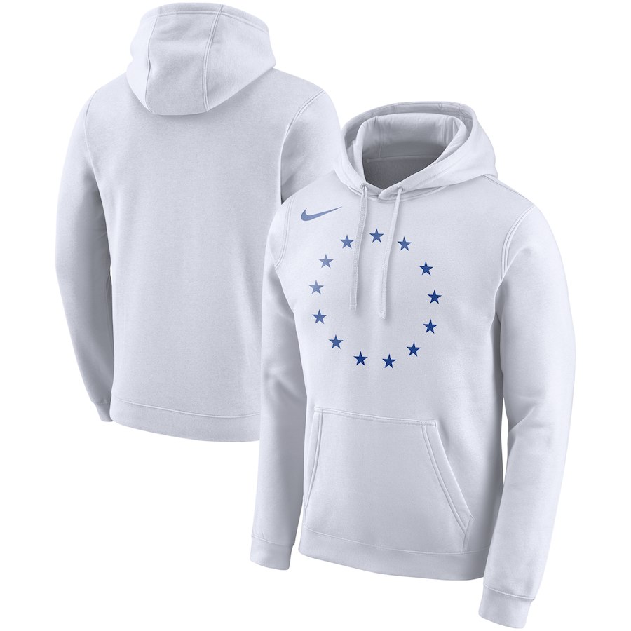 Philadelphia 76ers Nike Earned Edition Logo Essential Pullover Hoodie White