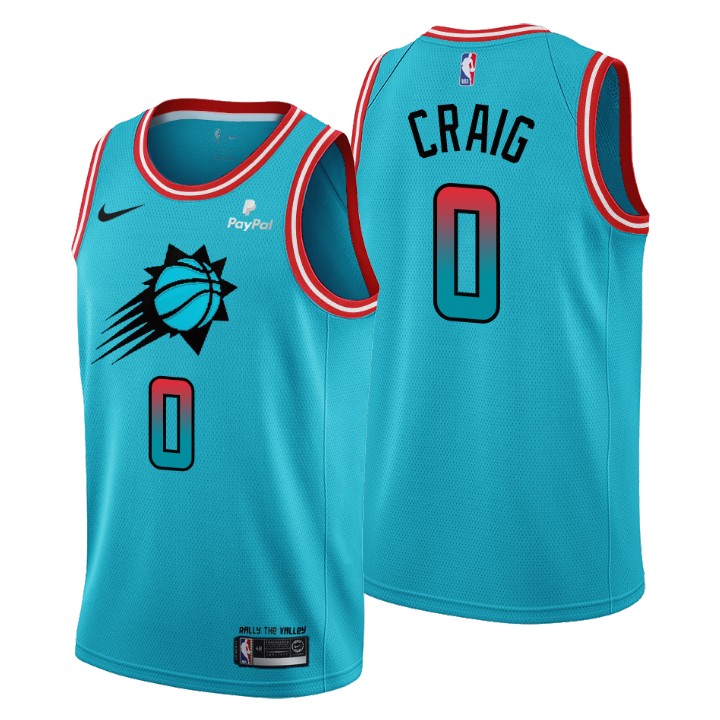 Nike Suns #0 Torrey Craig Men's 2022-23 City Edition NBA Jersey - Cherry Blossom Blue