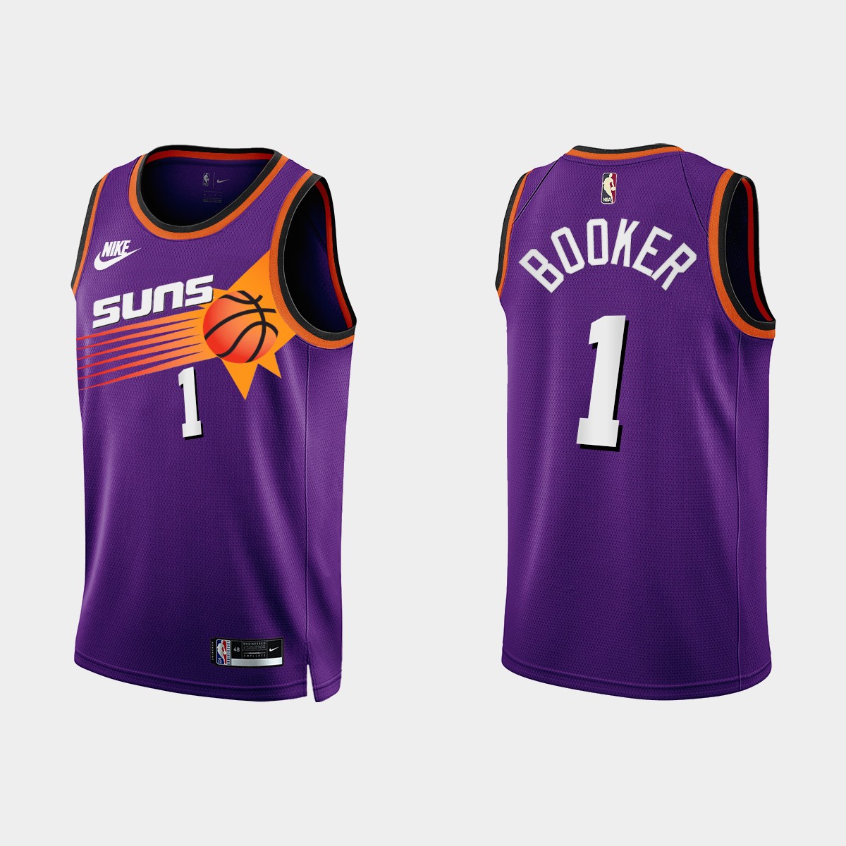 Phoenix Suns #1 Devin Booker Purple Men's Nike NBA 2022-23 Classic Edition Jersey