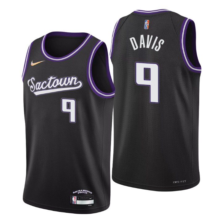 Sacramento Kings #9 Terence Davis Men's Nike Black 2021/22 Swingman NBA Jersey - City Edition