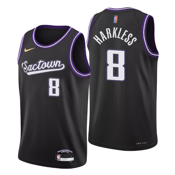 Sacramento Kings #8 Maurice Harkless Men's Nike Black 2021/22 Swingman NBA Jersey - City Edition