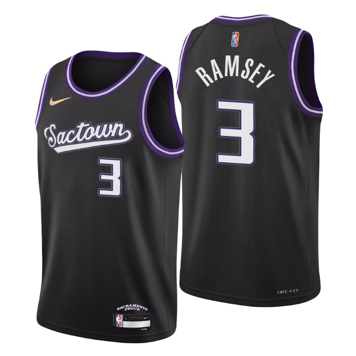 Sacramento Kings #3 Jahmi'us Ramsey Men's Nike Black 2021/22 Swingman NBA Jersey - City Edition