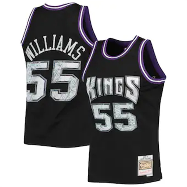 Nike Kings #55 Jason Williams Mitchell & Ness 1996-97 Hardwood Classics NBA 75th Anniversary Diamond Swingman Jersey - Black