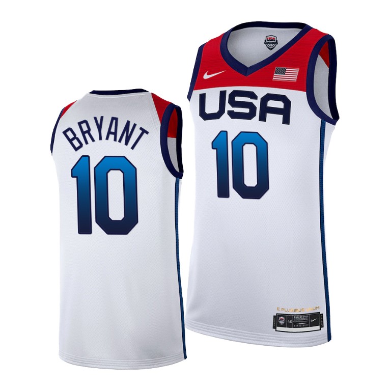 Men's Nike Kobe Bryant White USA Basketball 2020 Summer Olympics Player Jersey